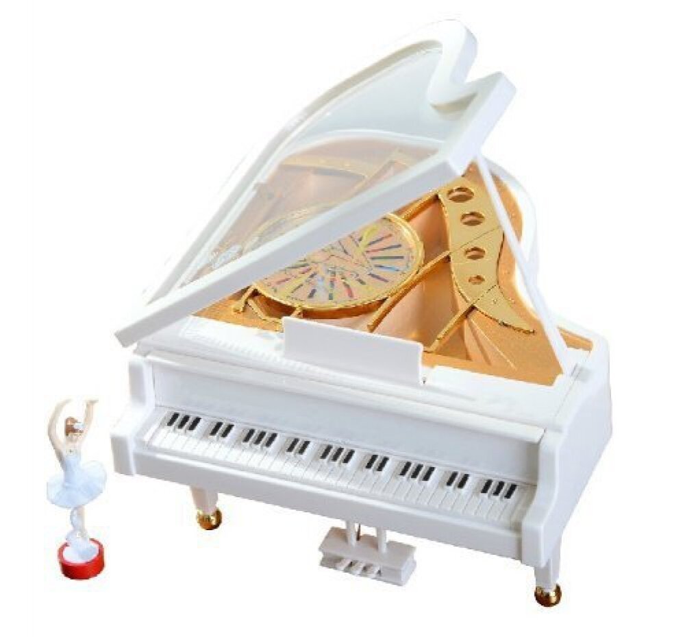 7169 Mechanical Classical Ballerina Girl Dancing On The Piano Music Box
